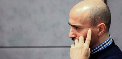 Juan Carlos Aguilar, conocido como el falso monje shaolín, en una jornada del juicio.