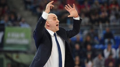 Pablo Laso en la Copa del Rey de baloncesto 2017.