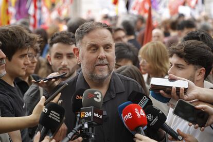 El presidente de Esquerra Republicana de Catalunya, Oriol Junqueras, el pasado 1 de mayo en Barcelona. 