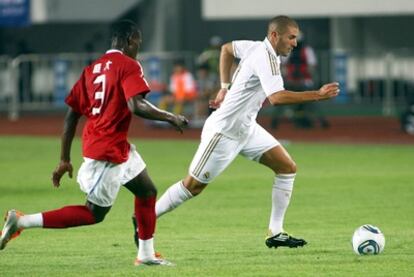 Karin Benzema volvió a dejar muy buenas sensaciones en el primer amistoso del Real Madrid en su gira por China