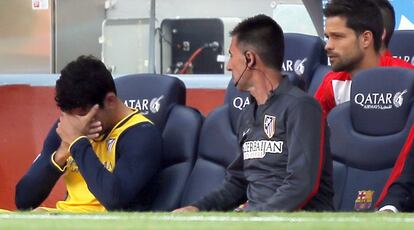 Diego Costa llora al ser sustituido por lesión.