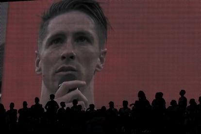 Intervención de Fernando Torres durante su homenaje.