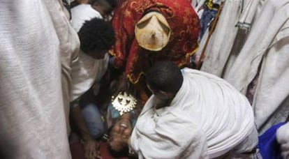 Um exorcismo em Lalibela.