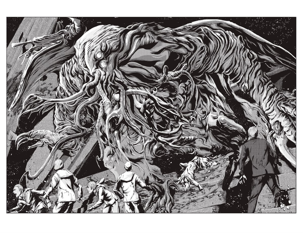 Monstruo lovecraftiano dibujado por Gou Tanabe.