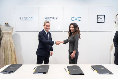 Jaume Miquel, President and CEO of Tendam, and Samia Bouazza, CEO of Multiply Group.