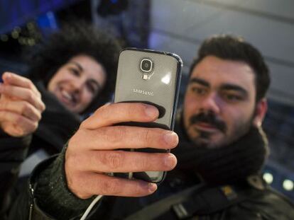 Probando el Galaxy S4.