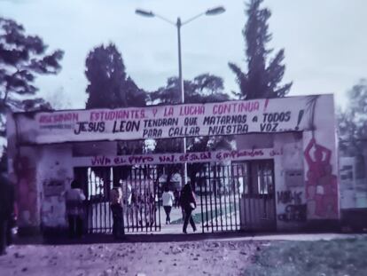La entrada a la Universidad Nacional, el 16 de mayo de 1984.