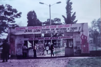 La entrada a la Universidad Nacional, el 16 de mayo de 1984.