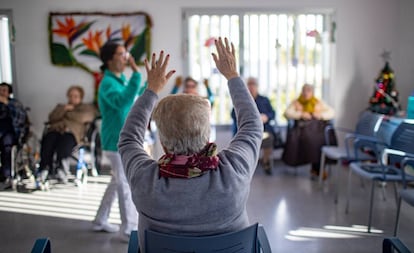 Centro de día de la Asociación de Familiares de Enfermos de Alzheimer en Conil, este lunes.