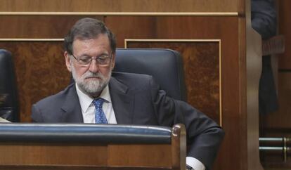 Mariano Rajoy en el Congreso de los Diputados durante el debate de los Presupuestos Generales del Estado.