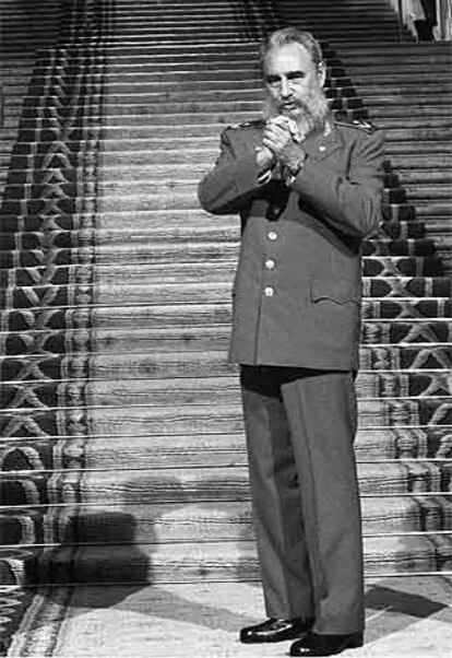 Castro, en el Palacio Real de Madrid, durante la Cumbre Iberoamericana de 1992.