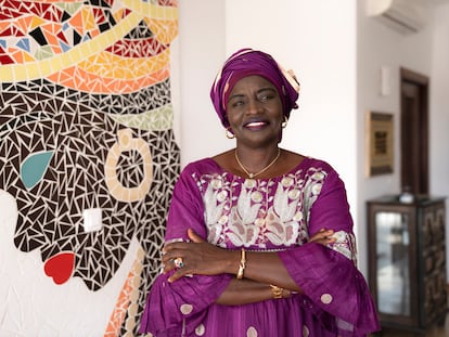 Aminata Touré, candidata a la Presidencia de Senegal, en su casa de Dakar el pasado 10 de julio.