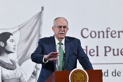 Julio Berdegué en el Palacio Nacional de Ciudad de México.