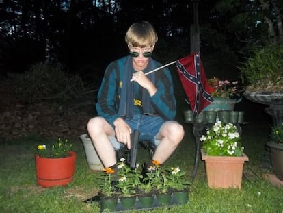 Dylann Roof, em foto em seu site.