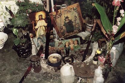 Un altar de vudú en una imagen de archivo.
