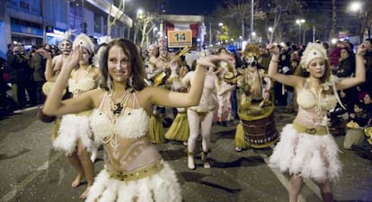 Comparsa de Castelldefls en el desfile de la rua de Barcelona del año pasado.
