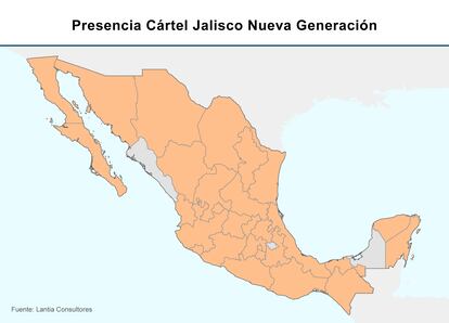 Mapa de la violencia en México