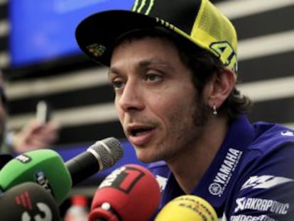 Valentino Rossi, en Valencia.