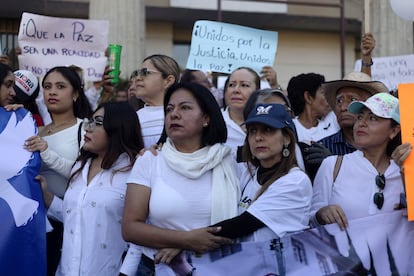 Los asistentes avanzaron al grito de "¡Justicia, justicia para Alejandro!".