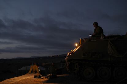 Israeli soldiers training in the Golan Heights on September 19.