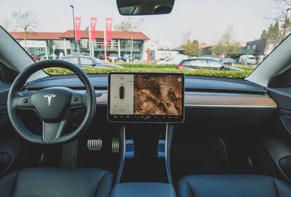 Pantalla en un Tesla