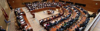 Un pleno de la Asamblea de Madrid, el pasado julio.