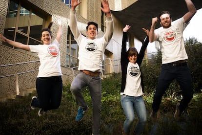 Alumnos del Basque Culinary Center que están participando en la organización del congreso