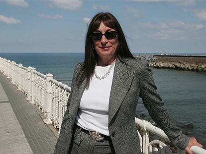 Anjelica Huston, ayer en San Sebastián.