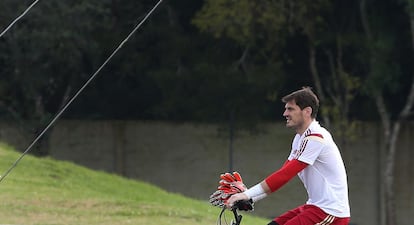 Casillas con la bici.