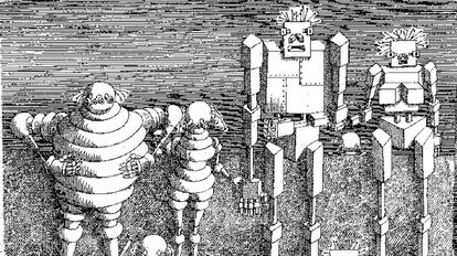 Ilustración de Ciberíada, de Stanislaw Lem