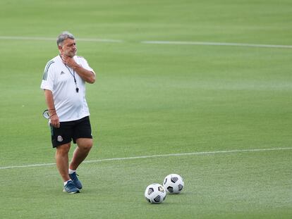 Gerardo Martino, durante un entrenamiento de la selección mexicana en Dallas (Texas), en julio pasado.