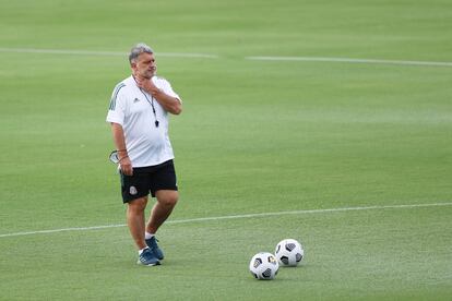 Gerardo Daniel Martino, durante un entrenamiento de la selección mexicana