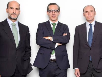 Socios fundadores de Azvalor. Sergio Fernández-Pacheco, Álvaro Guzmán de Lázaro, Beltrán Parages y Fernando Bernad.