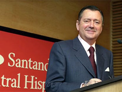 El consejero delegado del SCH, Alfredo Saez, durante la presentación del informe de beneficios del banco.