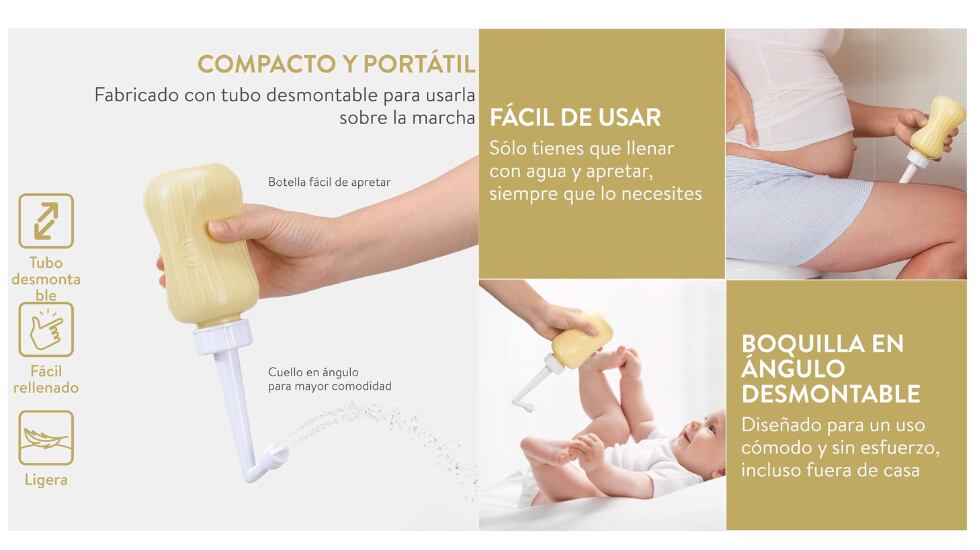 Instrucciones del bidé portátil.