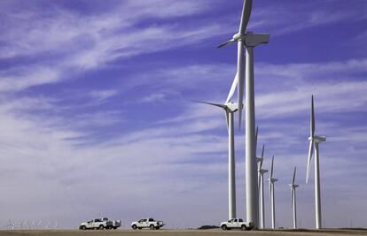 Aerogeneradores de la central eólica de Iberdrola en Peñascal, Estados Unidos.