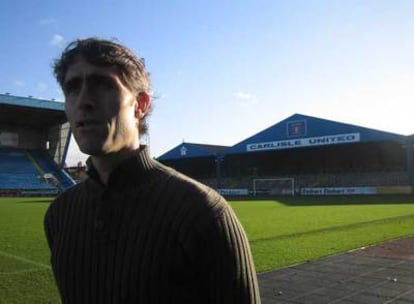 Zigor Aranalde, en el campo del Carlisle.