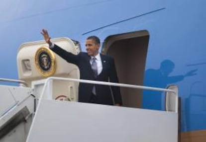 El presidente de EEUU, Barack Obama, se dispone a emprender un viaje. EFE/Archivo