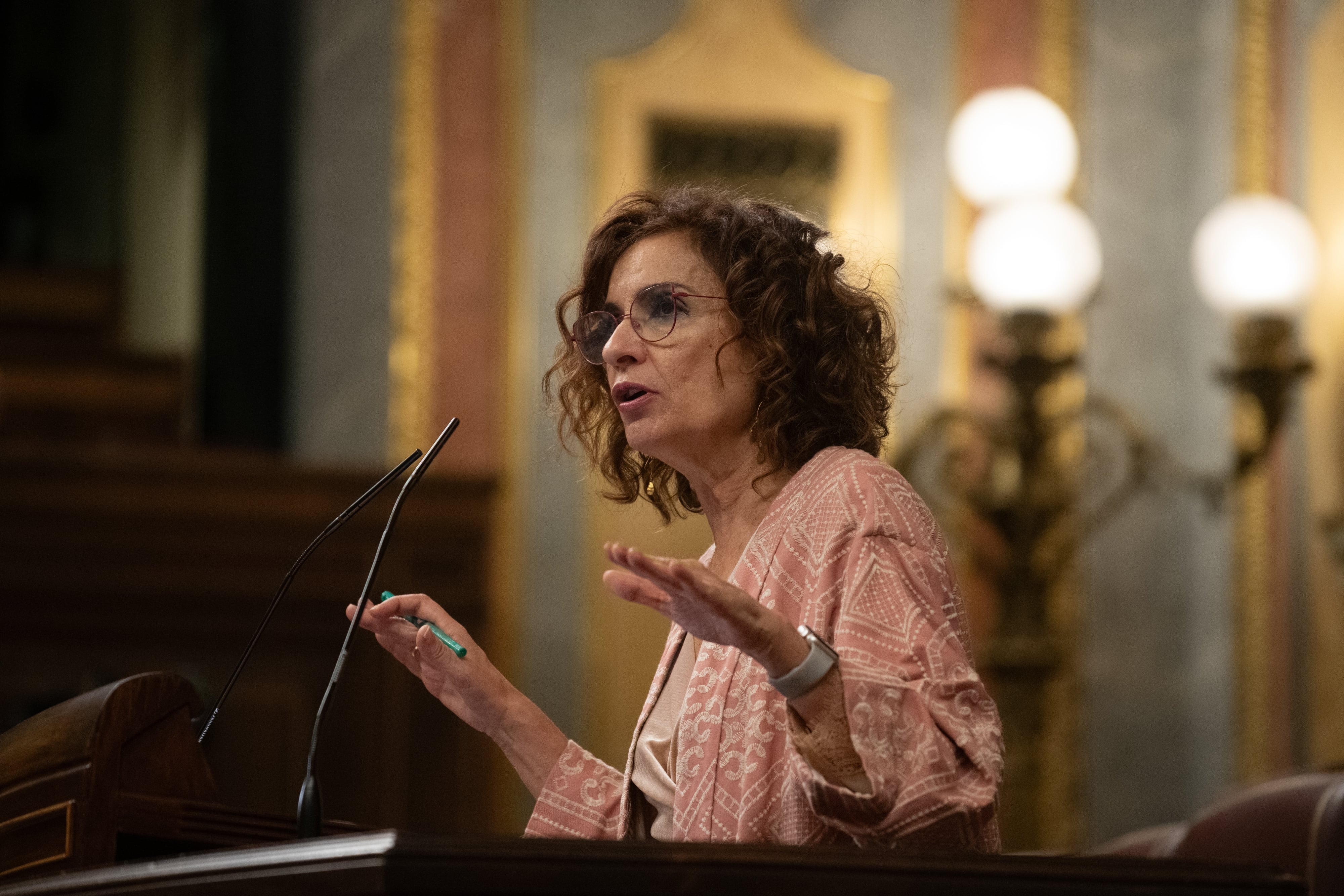 La vicepresidenta primera y ministra de Hacienda, María Jesús Montero, en el Congreso el día 11.