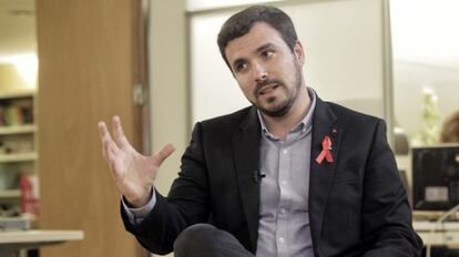 El candidato de IU-Unidad Popular, Alberto Garzón.