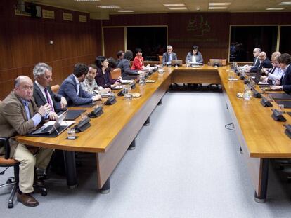 Una sesi&oacute;n de la ponencia de autogobierno del Parlamento vasco.