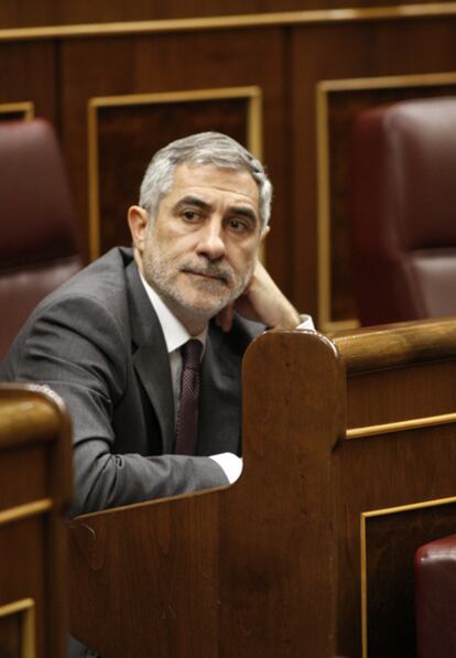 Gaspar Llamazares, en el Congreso de los Diputados en 2009.