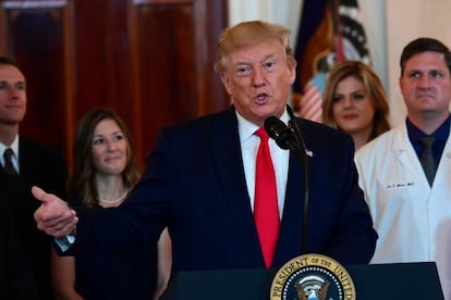 Donald Trump, el lunes en la Casa Blanca.
