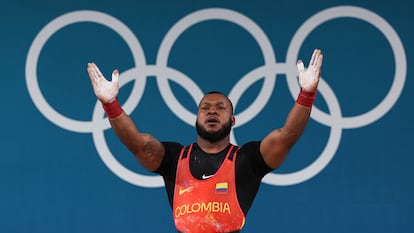 Yeison López, de Colombia, durante su participación en los Juegos Olímpicos de París 2024, el 9 de agosto de 2024.
