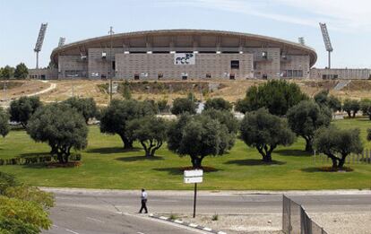 The possible future site of Madrid's Olympic games, where renovations are stalled.