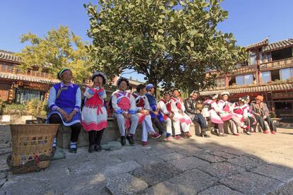 Mujeres en la provincia de Yunnan (China).