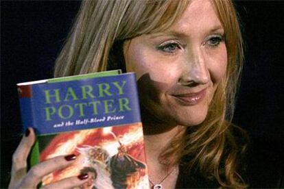 J.K. Rowling, durante la presentación de la última entrega de Harry Potter.