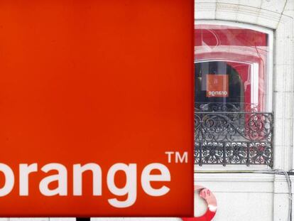 Logo de Orange en una tienda