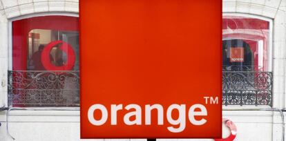 Logo de Orange en una tienda