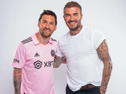 Leo Messi and David Beckham, in an image published by Inter Miami CF.